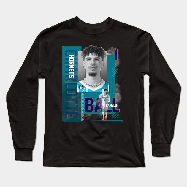 Charlotte Hornets Lamelo Ball 1 Long Sleeve T-Shirt by today.i.am.sad